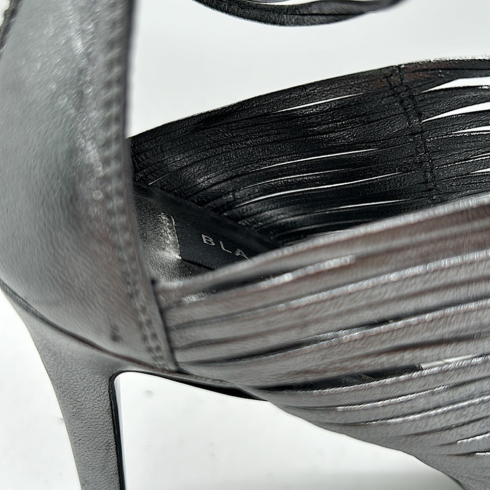 LK Bennet Black Ribbon NWT “Arianna” Silver Stiletto Heel Shoes *Sz 37/US 6*🔥🔥 - Picture 10 of 10